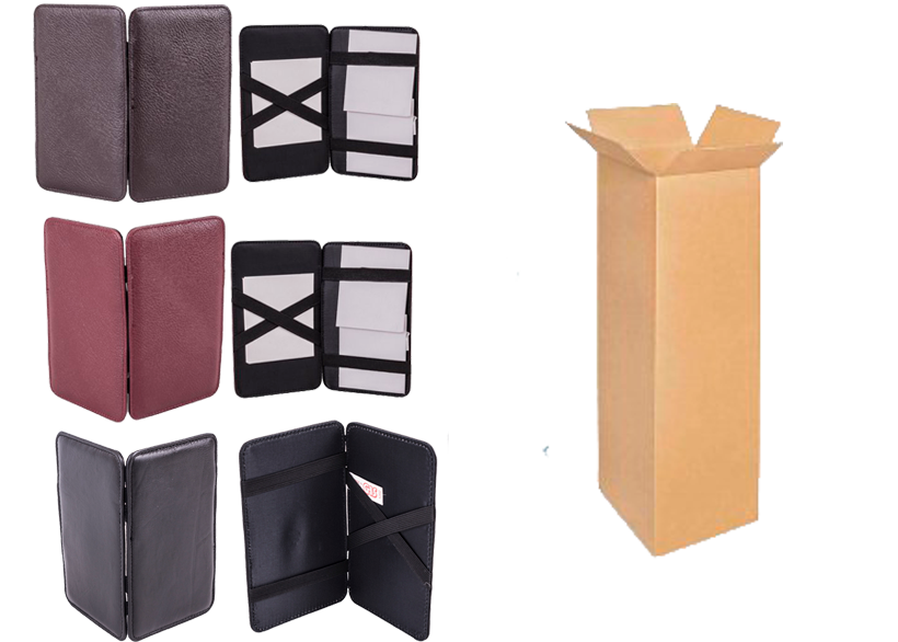 (image for) 8013 GRAINED PU PUZZLE WALLET BOX OF 12 Assorted Colour